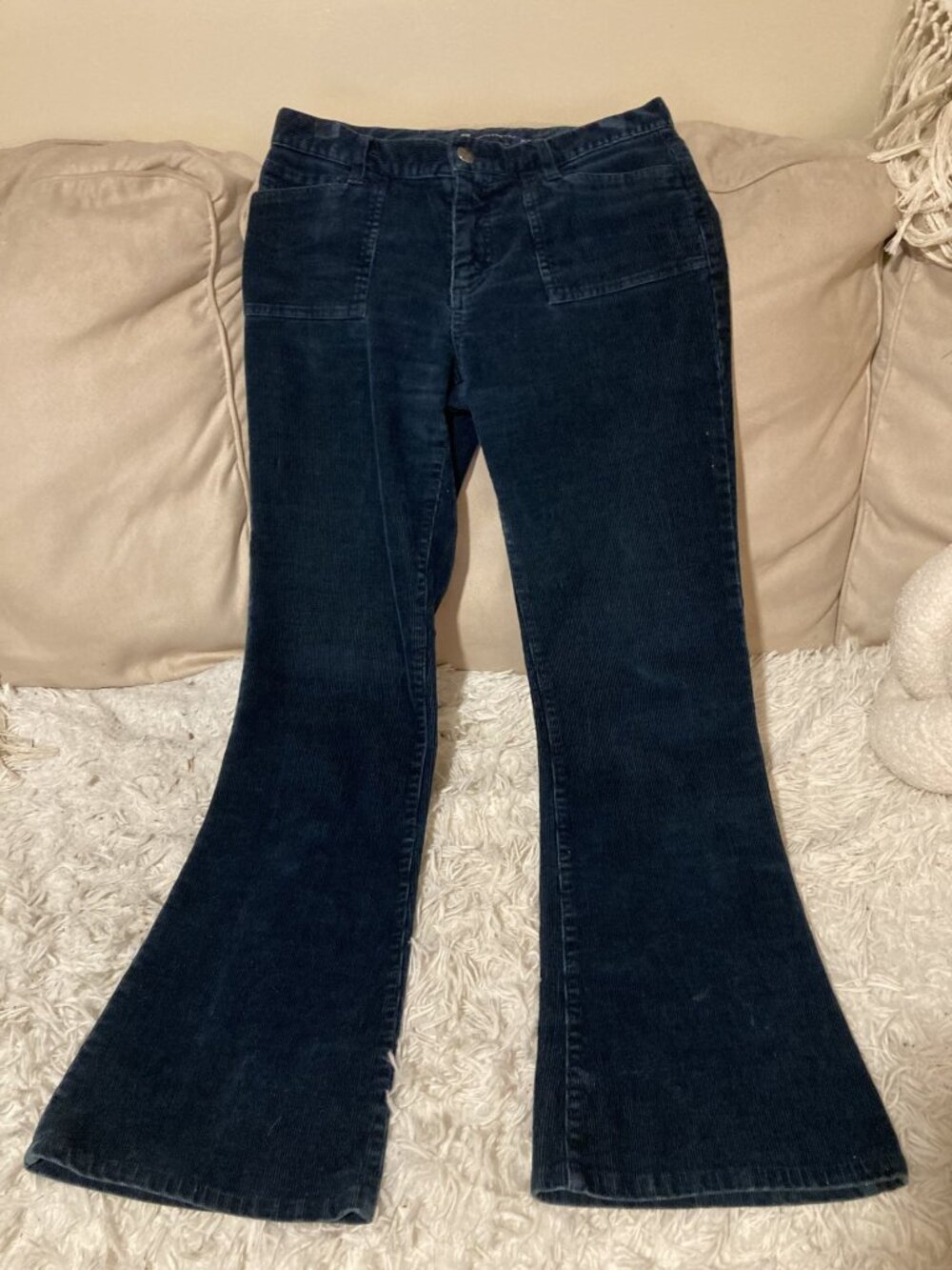 SO Navy Corduroy Flare Pants